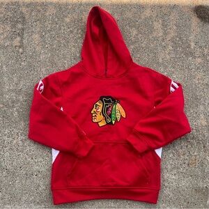 Blackhawks Red Hoodie with Embroidered Logo